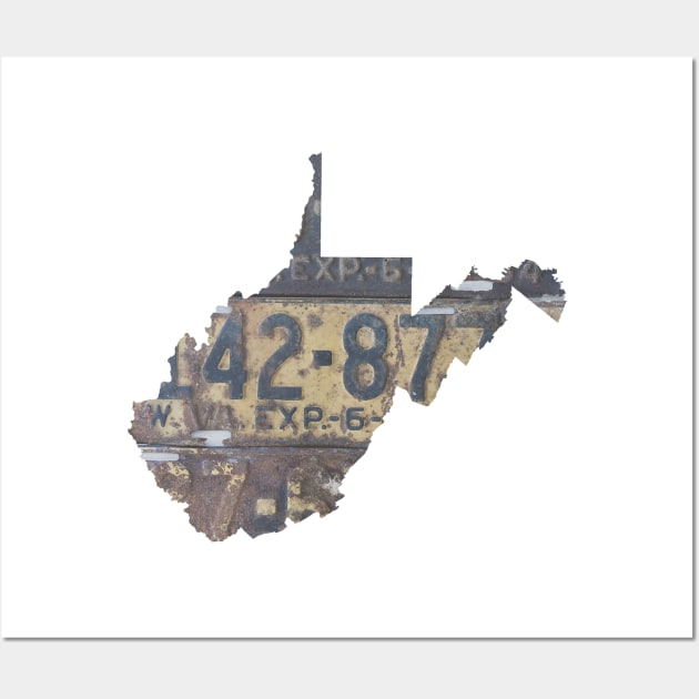 Vintage West Virginia License Plates Wall Art by juniperandspruce